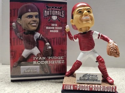 Ivan Rodriguez Potomac MiLB Nationals MLB 2018 Season Ticket Holder Bobblehead  - Image 1 of 4