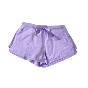 Pantalones Cortos Flora Nikrooz Púrpura Elásticos Satén Corbata Bolsillos Talla Pequeña - Imagen 1 de 2