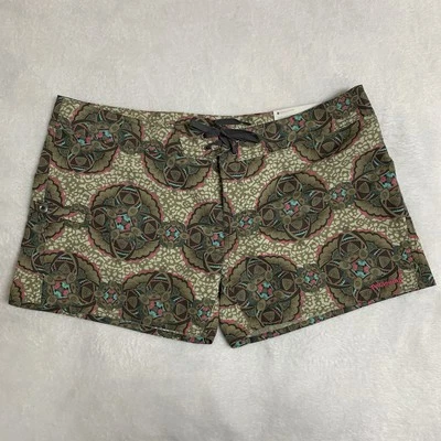 NWT Patagonia Женские плавки Бежевый Племенной Принт Доска Волны Шорты Sz 14 - Изображение 1 из 4