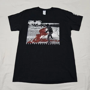 T-shirt grafica taglia MEDIA Ghostemane Molotov Morte a tutti i puristi maglietta nera - Foto 1 di 10