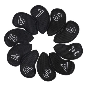 10 Stück/Pack Golf Builder Meshy Golf Eisen Abdeckungen Set Golfschläger Kopfbedeckung passt den meisten - Bild 1 von 12