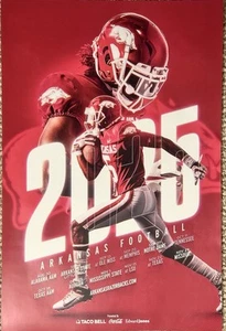Póster del calendario de fútbol americano de la SEC 2025 12x18 de Arkansas Razorbacks - Imagen 1 de 1