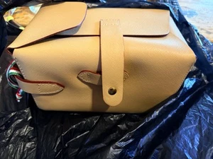 Cavalcanti Tan Italian Leather Made in Italy Small Purse Bag - Picture 1 of 8