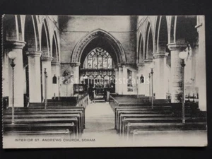 Cambridgeshire: Interior de la iglesia SOHAM St. Andrews c1925 - Imagen 1 de 2