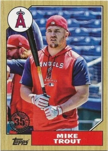 Inserto Topps Aggiornamento 2022 1987 Topps Anniversary #87TBU-1 Mike Trout Angels - Foto 1 di 1