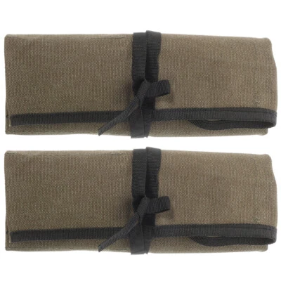2 Pcs Tool Roll for Box Spanners Chisel Carrier Storage Bag - Image 1 of 4
