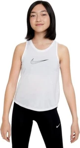 Nike Girls Dri-fit One Tank Top White Size S - Picture 1 of 3