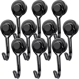 10 Stück Magnethaken Extra Stark 13KG Magnet Haken Küche Neodym Magnethaken 20mm - Bild 1 von 12