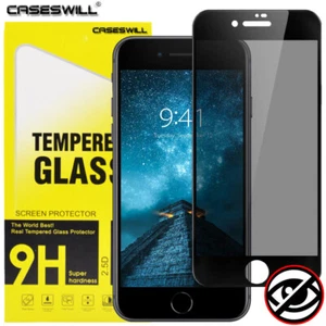 For iPhone 8 7 6s 6 Plus SE 2022 3D Tempered Glass Privacy Screen Protector X2 - Picture 1 of 24