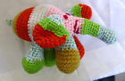 HANDMADE COLORFUL WOOL CROCHETED ELEPHANT DOLL ONE OF A KIND DIRECT FROM ARTIST