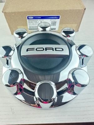 2017-2022 Ford F-250 F-350 Super Duty chrome black center Wheel Hub Cap OEM new - Image 1 of 4