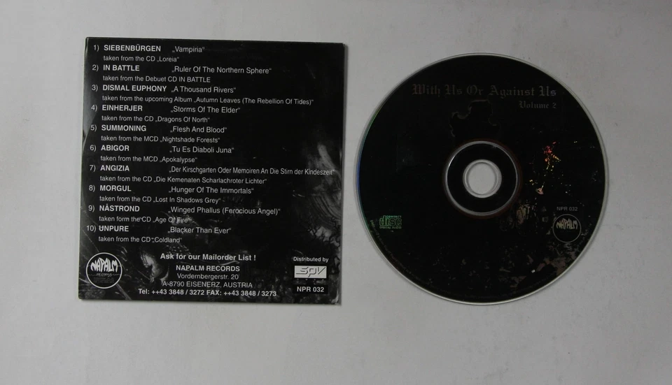 With Us Or Against Us Vol.2 Card-CD 1997 Black Metal Abigor Angizia Morgul - Bild 1 von 1