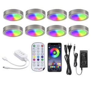 LED Dimmable Under Cabinet Lighting Kit,8 Pack App Controlled and Music Sync ... - Picture 1 of 13