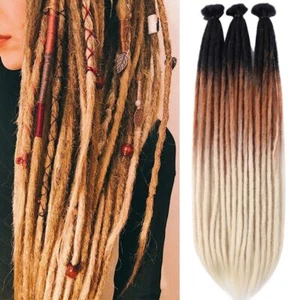 Synthetic Handmade Hair Extensions Natural Braiding Hair For Black Women - Picture 1 of 21