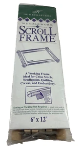 Homecrafters Needlework Scroll Frame 6" x 12" Crafts Sewing - Picture 1 of 9