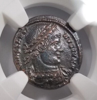 Constantine II Roman Empire BI Nummus AE3/4 NGC XF Ancient Epfig Hoard Pedigree - Image 1 of 4