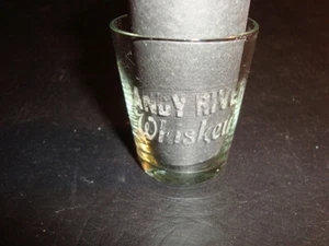 Um 1900 Sandy River Whiskey geätztes Schnapsglas, Peter Horback, Cincinnati - Bild 1 von 1