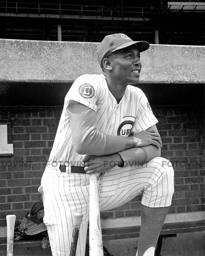 Chicago Cubs ERNIE BANKS Photo Picture at WRIGLEY FIELD 8x10 11x14 16x20 (EB1) - Image 1 of 1