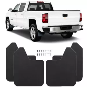 4* Carbon Look Car Splash Mudflaps Mudguards Fender Flares For Chevy Silverado - Picture 1 of 15