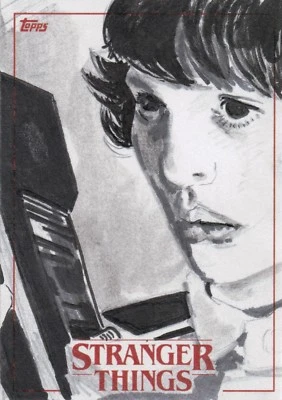 2018 Stranger Things Season 1, Sketch Card By Kallan Archer 1/1 - Image 1 of 2