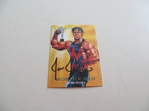 1992 MARVEL MASTERPIECES 1ST SERIES WONDER MAN CARD SIGNED JOE JUSKO ,COA & POA - Picture 1 of 2