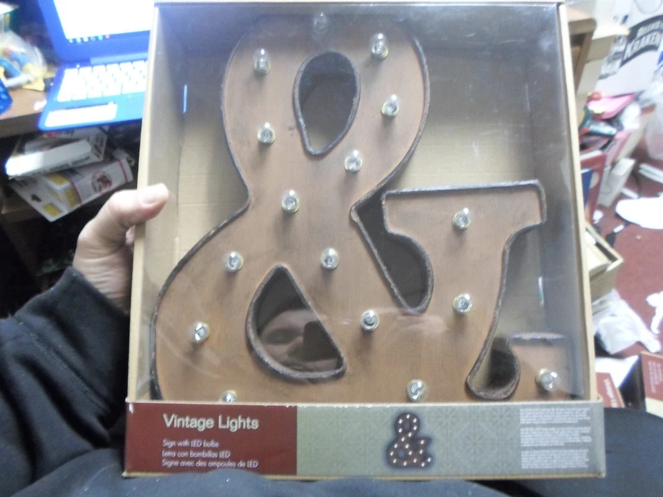 Vintage Lights & Symbol  Enchante Accessories LED Metal Rustic Primitive NIB - Image 1 of 1