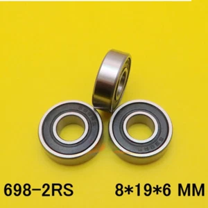 4 rodamientos rígidos de bolas S698-2RS rodamientos doble sellado de 8x19x6 mm - Imagen 1 de 4