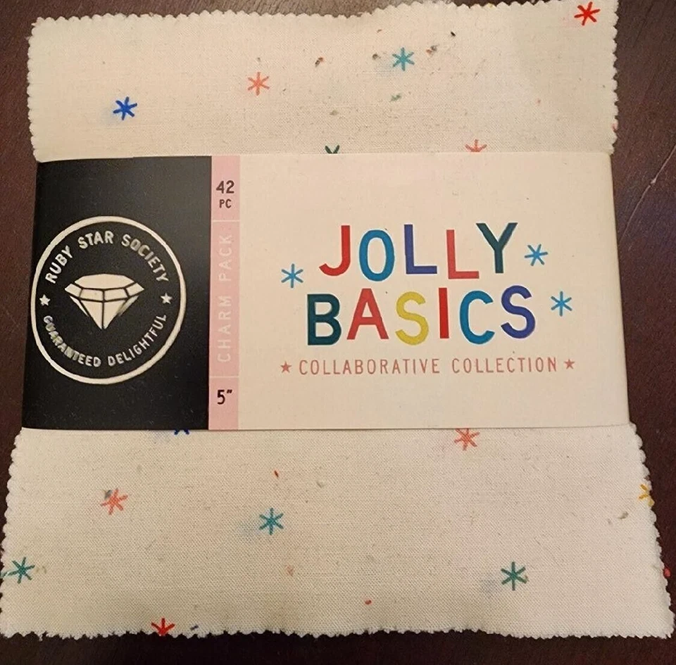 Moda JOLLY BASICS by Ruby Star packs 42- 5 INCH SQUARES - Image 1 of 1