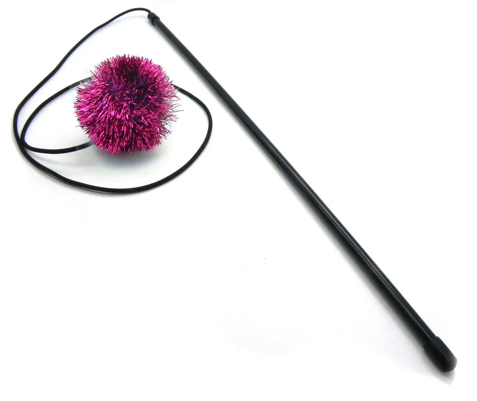 Varita Teaser Tuff Kitty Puff Sparkle Ball Cat - ROSA Foto 1 de 1