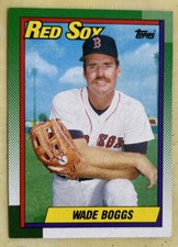 1990 Topps Wade Boggs Baseball Card 760 Red Sox HOF Mid-Grade O/C & Corner Dings