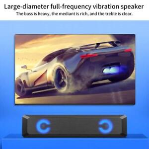 RGB USB Wired Sound Bar 6W Home Theater TV Stereo Surround Speaker