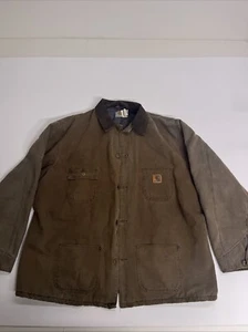 Vintage Carhartt Men's Jacket Duck Blanket Lined RN#14806 Pre-Owned 2XL Tall - Picture 1 of 11