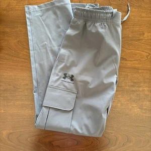 NWOT Boys Youth medium Under Armour Icon Woven Cargo Pants - Gray - Picture 1 of 2