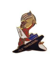 Vintage BPOE Elks Lodge Pin 1538 Elks Traveleers Rare HTF - Men's Club - Picture 1 of 6