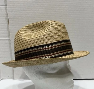 Vintage Men's Fedora Imported Romano Straw Hat Size 7.25. - Picture 1 of 10