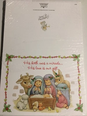 Vintage Christmas Cards Nativity scene w/ children~ Current Expressions Of Faith - Image 1 of 4