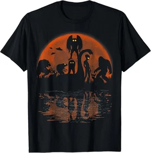 G7 Funny Cryptid Bigfoot Loch Ness Mothman Myth UFOs and Aliens T-Shirt - Picture 1 of 3