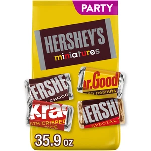 HERSHEY'S Miniatures Assorted Chocolate, Halloween Candy Party Pack, 35.9 oz - Picture 1 of 12