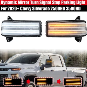 2x Flowing Side Mirror Turn Signals Light for 2020-2024 GMC SIERRA 2500HD 3500HD - Foto 1 di 9