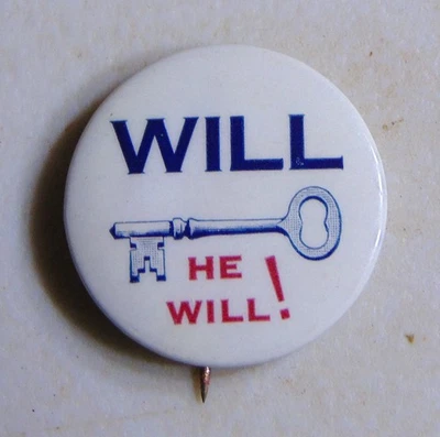 Wendell Willkie 1940 campaña pin botón político Foto 1 de 2