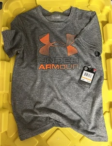 NWT New Under Armour UA Boys Gray Heat Gear Shirt Sz 7 - Picture 1 of 1