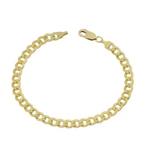 Brazalete de oro amarillo cubano, marinero, fígaro o cuerda relleno de oro alto pulido - Imagen 1 de 2