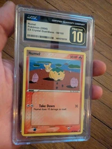 (POP 10) CGC 10 PRISTINE Pokemon EX Crystal Guardians Numel 59/100 Card - Picture 1 of 4