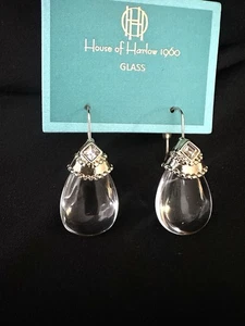 Hous Of Harlow 1960 Glass Drop Earrings - Picture 1 of 3