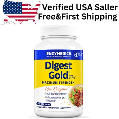 Fórmula enzimática Enzymedica Digest Gold + ATPro 240 contagem força máxima - Imagem 1 de 4
