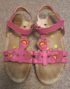 Clarks Summer Girls Sandals Size 2,5 F - Picture 1 of 5