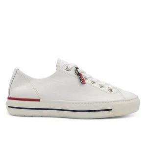 $400 PAUL GREEN Carly Low Top Sneaker leather LACE-UP WHITE SHOES 8.5 (TE4) - Picture 1 of 7