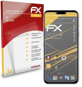 atFoliX 3x Lámina Protectora de Pantalla para LG G8 ThinQ mate y antigolpes - Imagen 1 de 9