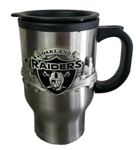 Vintage NFL Oakland Raiders Commuter Travel Coffee Mug - Picture 1 of 19