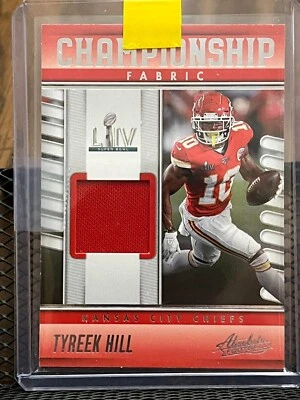TYREEK HILL 2023 ABSOLUTE "CHAMPIONSHIP FABRIC" CHIEFS WORN JERSEY PATCH RELIC!! - Image 1 of 2